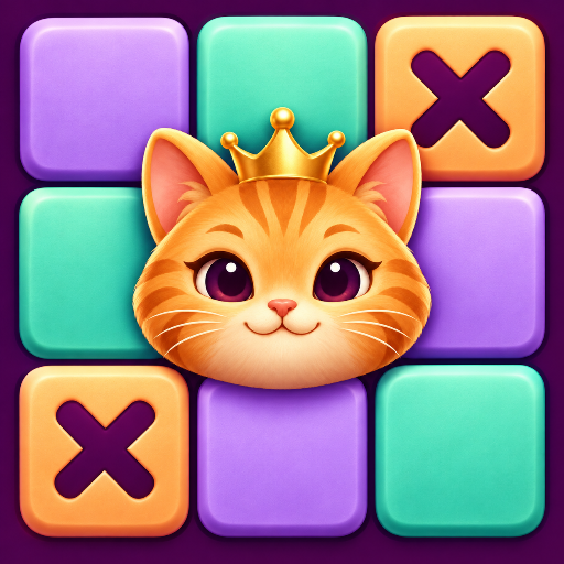 Crowned orange cat, the Meow Queens app icon